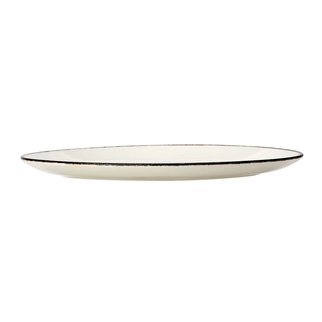 Steelite 17560145 Oval Coupe Platter, 13.5" x 10.625" x 1" Charcoal China, Safe 530°F - 1 Dozen