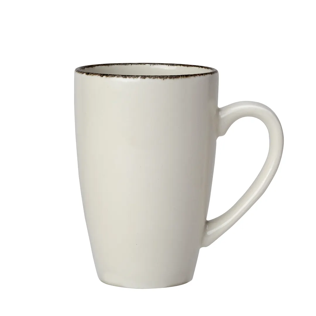 Steelite 17560592 - Quench Mug 10 oz Dapple Charcoal China 4.25"×3.0"×4.375" Oven Safe 530°F - 24/Case