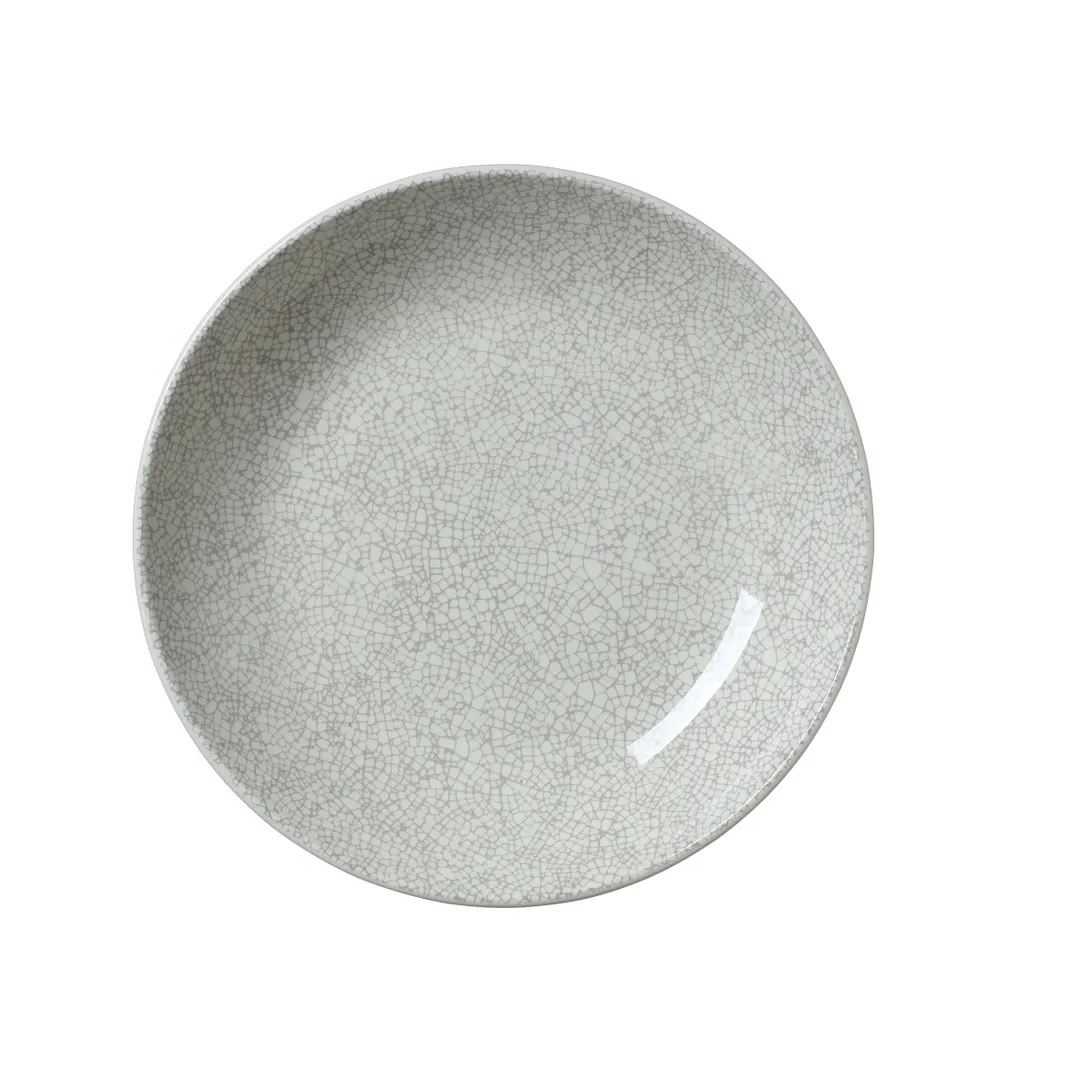 Steelite 17610570 - Taste Coupe Bowl, 27 Oz (8.5" x 1.5") Crackle Grey Ceramic, Safe 530°F - 1 Dozen