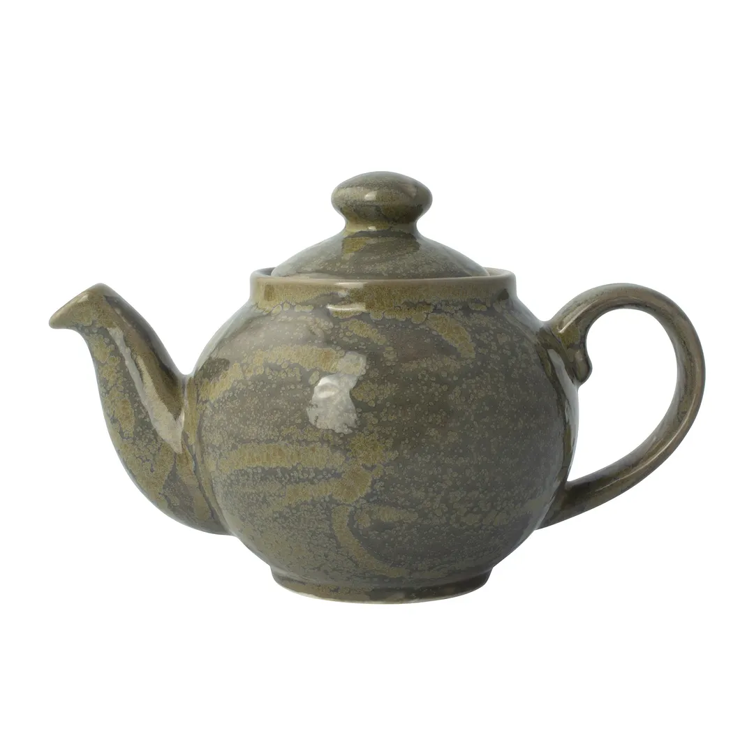 Steelite 17750179 - Granite Ceramic Teapot With Lid, 15 Oz, Oven Safe To 530°F/275°C - 6/Case