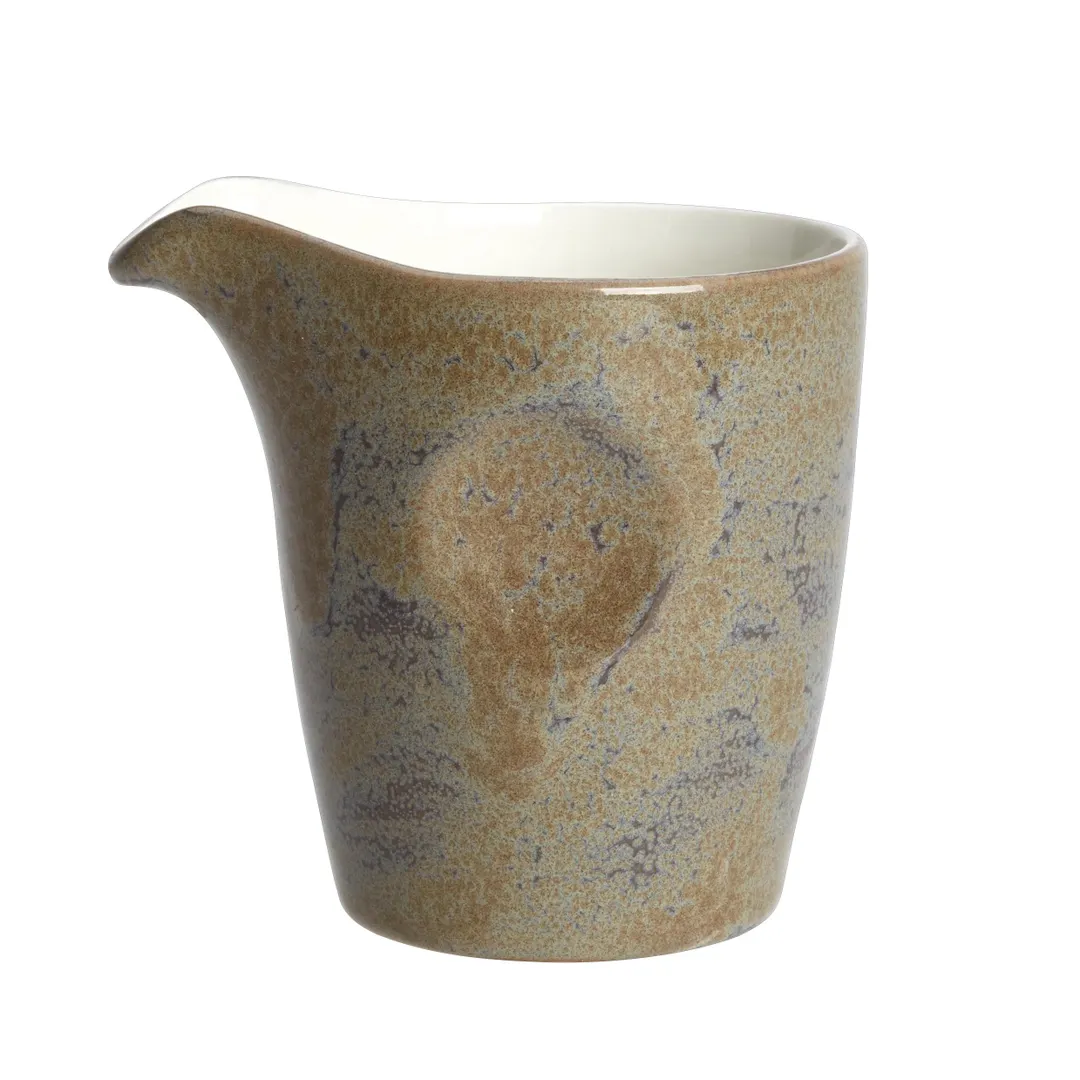 Steelite 17750557 Creamer Pitcher 3.0 Oz Pourer 3.0" X 2.875" Granite Ceramic Oven Safe - 1 Dozen