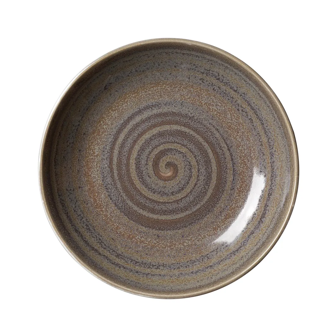 Steelite 17750570 - 27 oz Granite Ceramic Round Bowl, 8.5" x 1.5" , Oven Safe 530°F - 1 Dozen