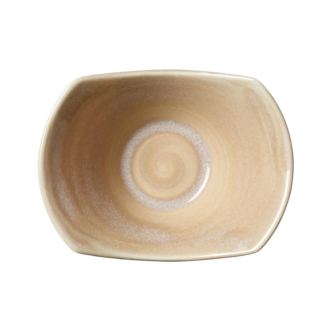 Steelite 17760574 - 9 Oz Bowl, 6.5" x 2.375" Sandstone Ceramic, Oven Safe 530°F - 1 Dozen