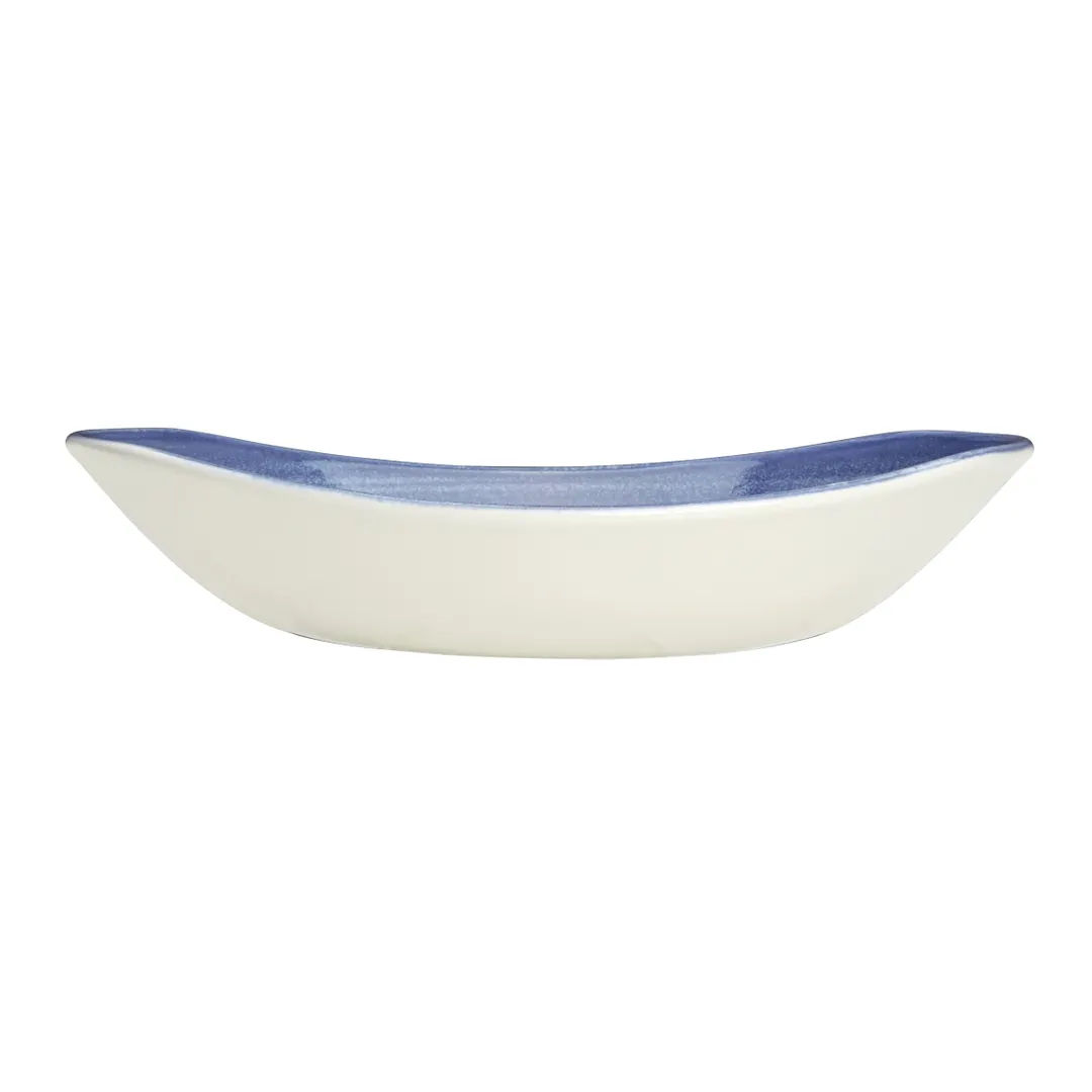 Steelite 17770586 Oval Platter, 10" x 9.5" x 2.125", Bluestone Ceramic, Oven Safe To 530°F - 1 Dozen