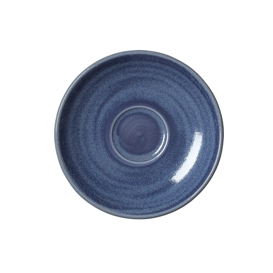 Steelite 1777X0043 Liv Saucer, 5.0" x 0.75" Bluestone Ceramic, Oven Safe to 530°F/275°C - 1 Dozen