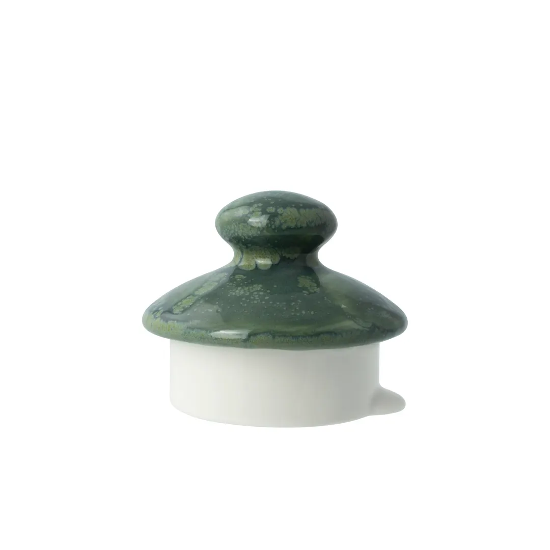 Steelite 17780181 - 5.0" Jade Ceramic Lid for Pot, Vitrified, Oven Safe 530°F/275°C - 1 Dozen