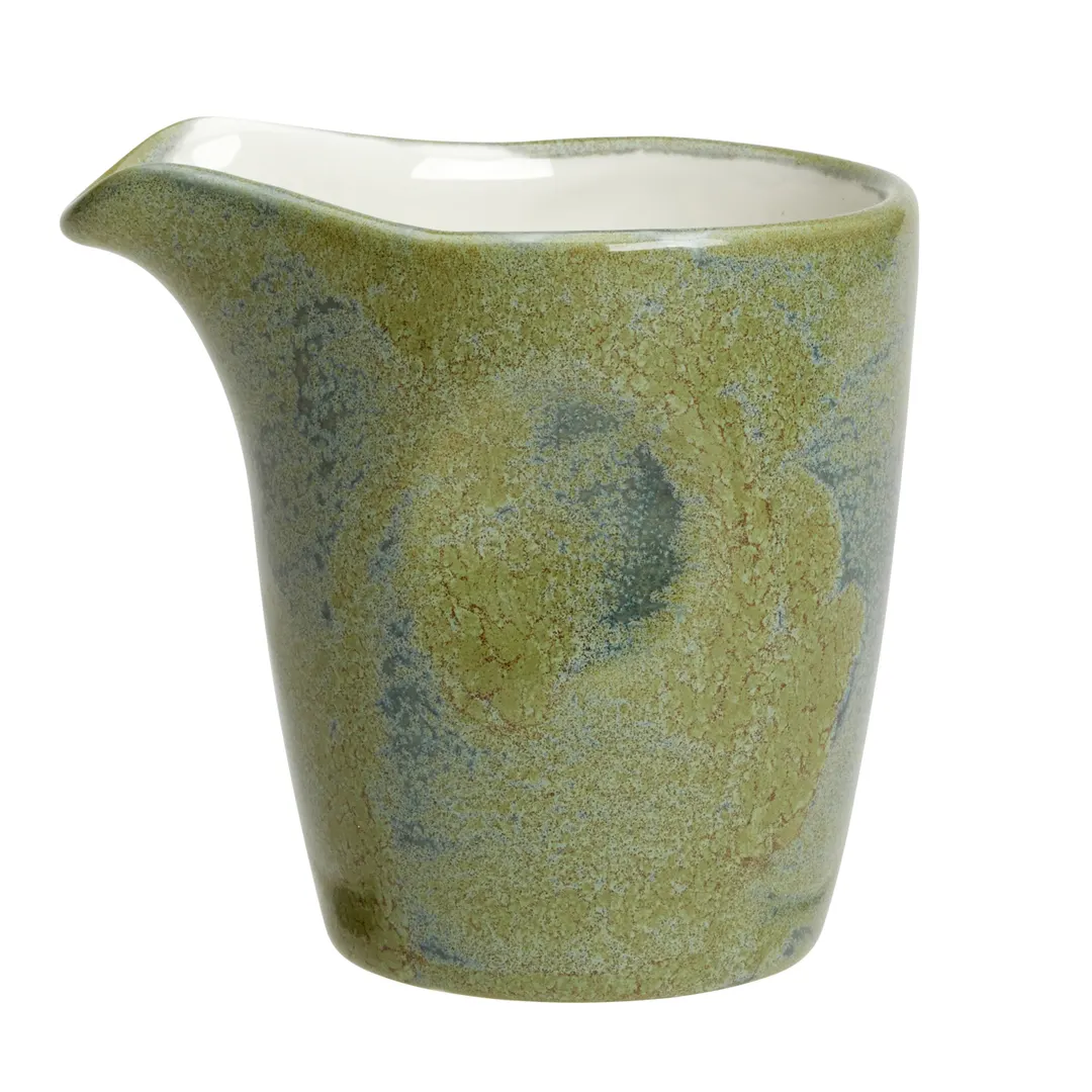 Steelite 17780557 - Jade Ceramic Creamer Pitcher 3.0 Oz, 3.0" x 2.375" x 2.875" Safe 530°F - 1 Dozen