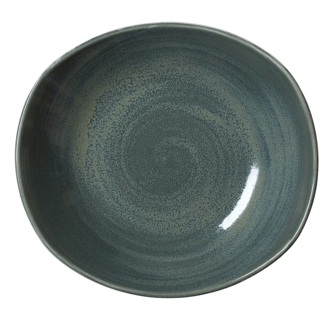 Steelite 17780586 Zest Platter, 10" x 9.5" Oval Jade Ceramic, Oven Safe to 530°F/275°C - 1 Dozen