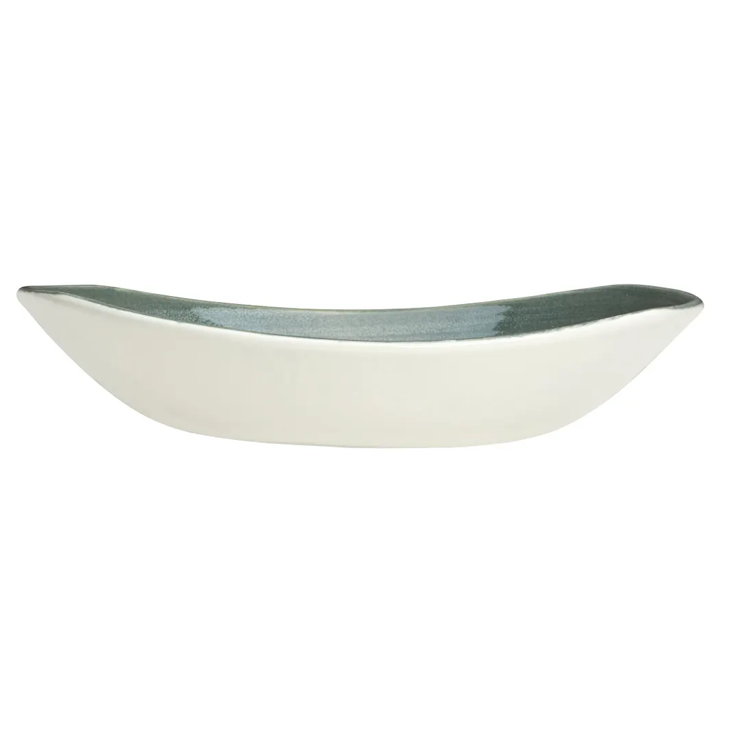 Steelite 17780586 Zest Platter, 10" x 9.5" Oval Jade Ceramic, Oven Safe to 530°F/275°C - 1 Dozen