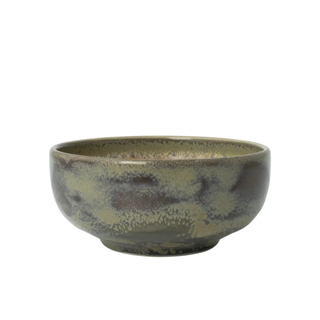 Steelite 17790481 - 16.5 oz Round Ceramic Bowl, 5.25" x 2.25", Granite Aurora Finish - 1 Dozen