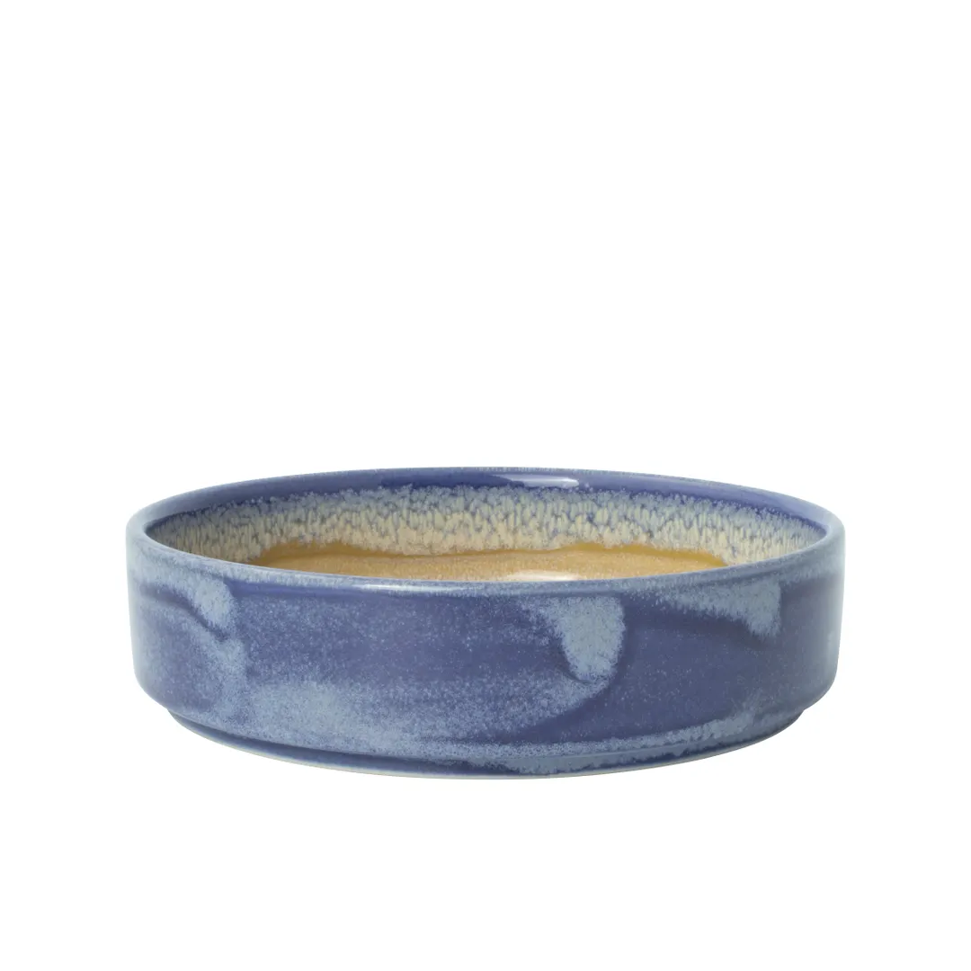 Steelite 17800560 - Aurora Revolution Bluestone Ceramic Bowl, 6.5" x 1.5", 21 oz, Round - 1 Dozen
