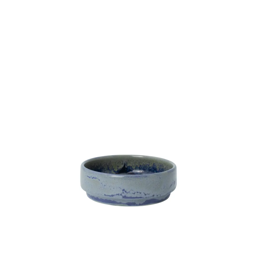 Steelite 17820471 - 2 oz Round Stacking Bowl, 3.0" x 0.75" Lapis Aurora Vesuvius Finish - 1 Dozen