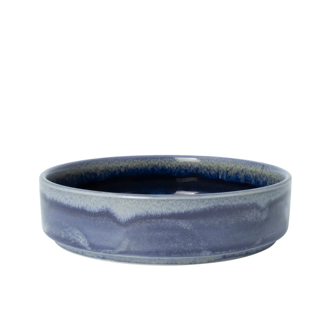 Steelite 17820560 Round Bowl, 6.5" x 1.5", 21 oz, Vesuvius Lapis Finish, Vitrified Ceramic - 1 Dozen