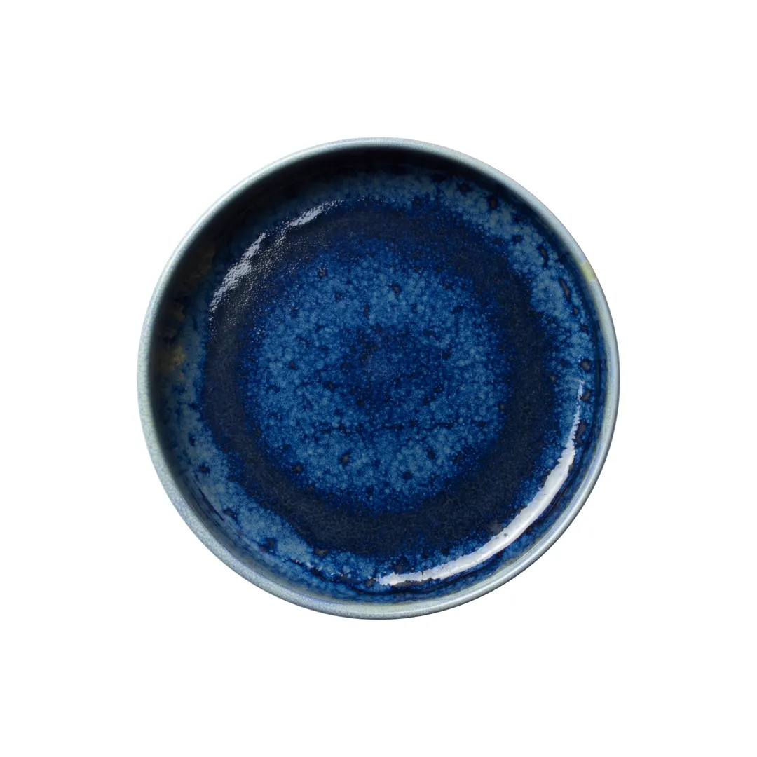 Steelite 17820561 - Round Ceramic 10.5 Oz Bowl, 5.5" Diameter, Aurora Vesuvius Lapis Glaze, 1 Dozen