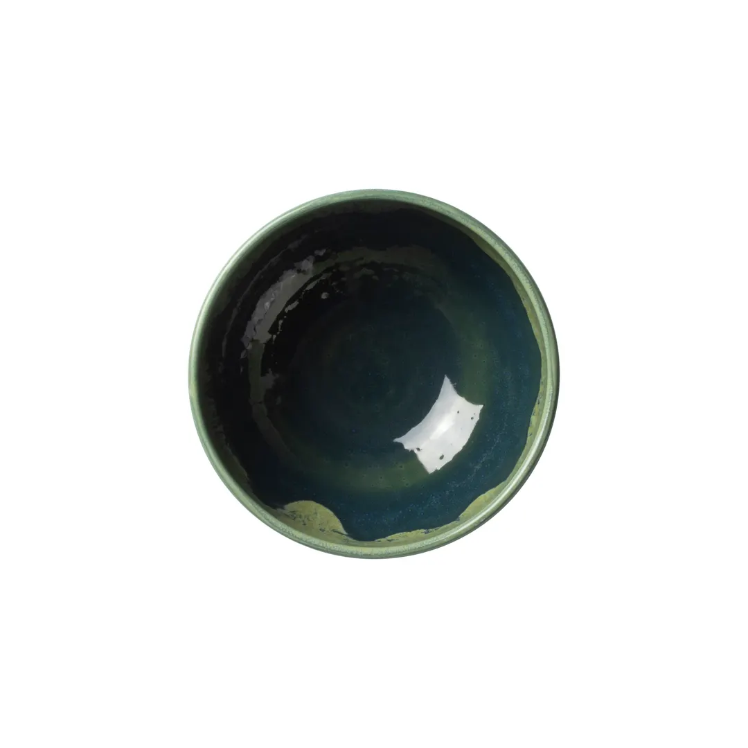 Steelite 17830480 - 12 oz Ceramic Bowl, 4.5" Diameter, Burnt Emerald Vitrified Glaze, - 1 Dozen