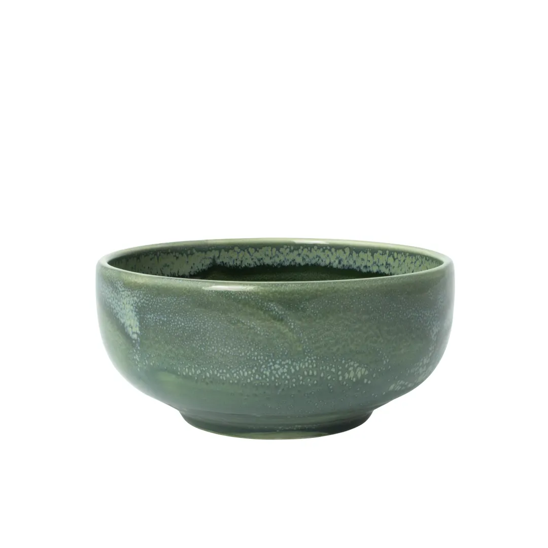 Steelite 17830481 - 16.5 Oz Bowl, 5.25" x 2.25" Burnt Emerald Vesuvius Finish, Ceramic - 1 Dozen