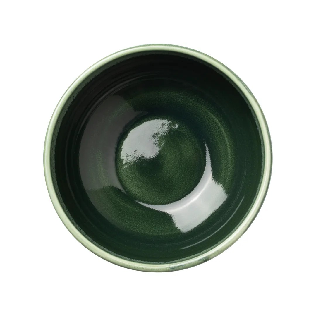 Steelite 17830481 - 16.5 Oz Bowl, 5.25" x 2.25" Burnt Emerald Vesuvius Finish, Ceramic - 1 Dozen