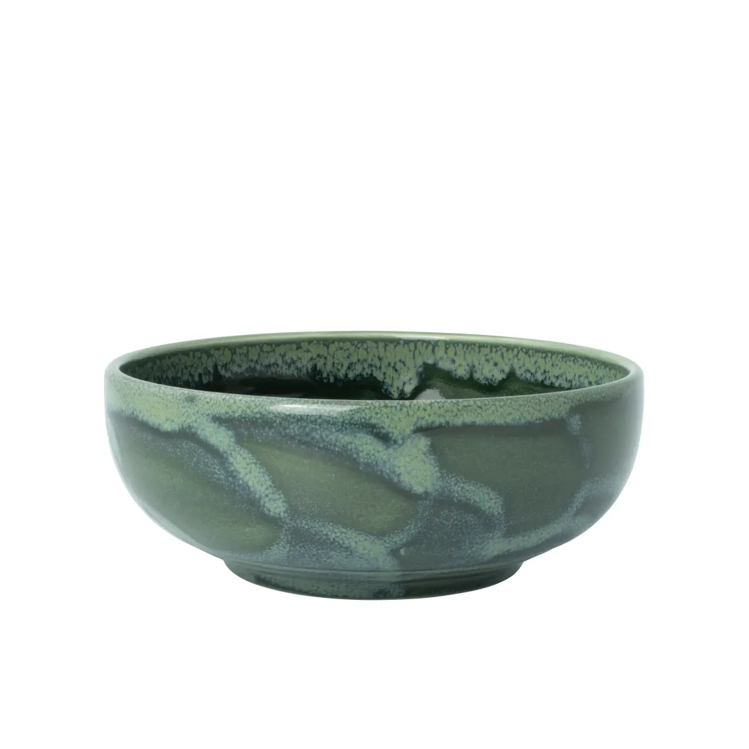 Steelite 17830482 - 23 Oz Ceramic Bowl, 6.125" , Burnt Emerald, Tone‑On‑Tone Glaze - 12/Case
