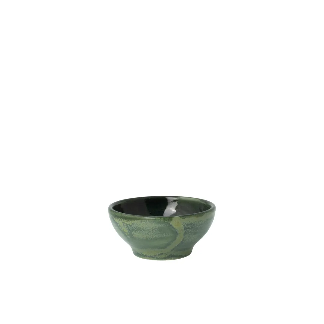 Steelite 17830538 Tulip Bowl, 2.75" x 1.25" Ceramic, 2 oz Burnt Emerald Vitrified China - 1 Dozen
