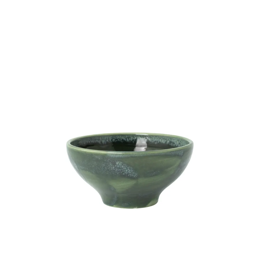 Steelite 17830539 - 4" x 2" Round Ceramic Bowl 6.75 Oz Burnt Emerald Glaze Vitrified G Use - 1 Dozen