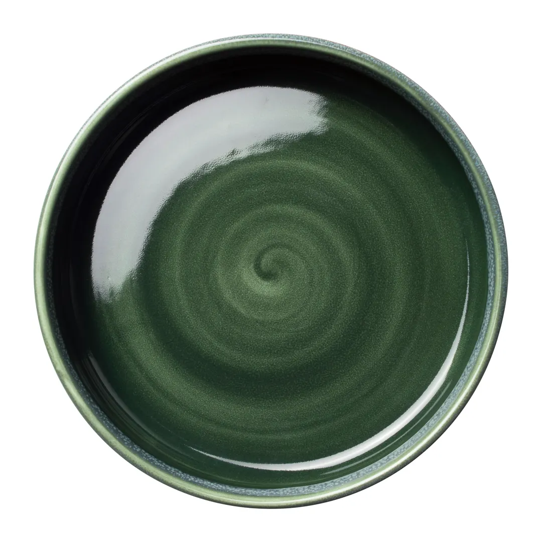 Steelite 17830560 - 21 oz Bowl, 6.5" x 1.5", Burnt Emerald Aurora Vesuvius - 1 Dozen