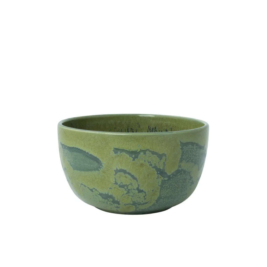 Steelite 17830628 - 16 oz Ceramic Bowl, 4.5" x 2.5", Burnt Emerald Vesuvius Finish, 1 Dozen