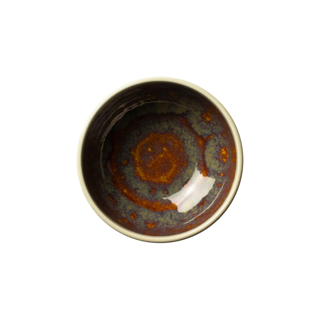 Steelite 17840481 - 16.5 oz Ceramic Bowl, 5.25" x 2.25" (Dia x Hgt), Amber Vesuvius Glaze, - 1 Dozen