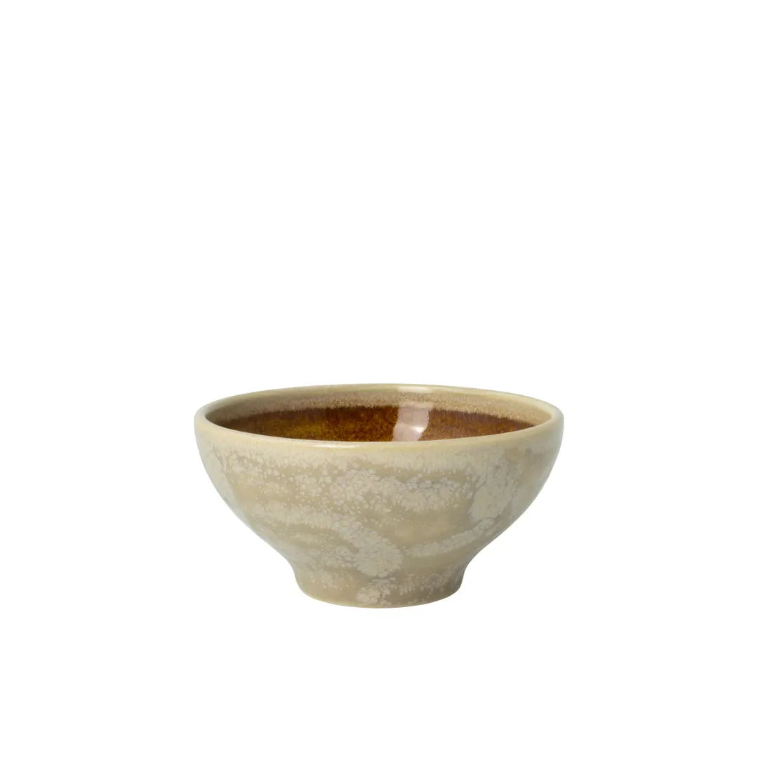 Steelite 17840539 Amber Ceramic Round Tulip Bowl 4" 6.75 oz Tone-on-Tone Glaze - 1 Dozen