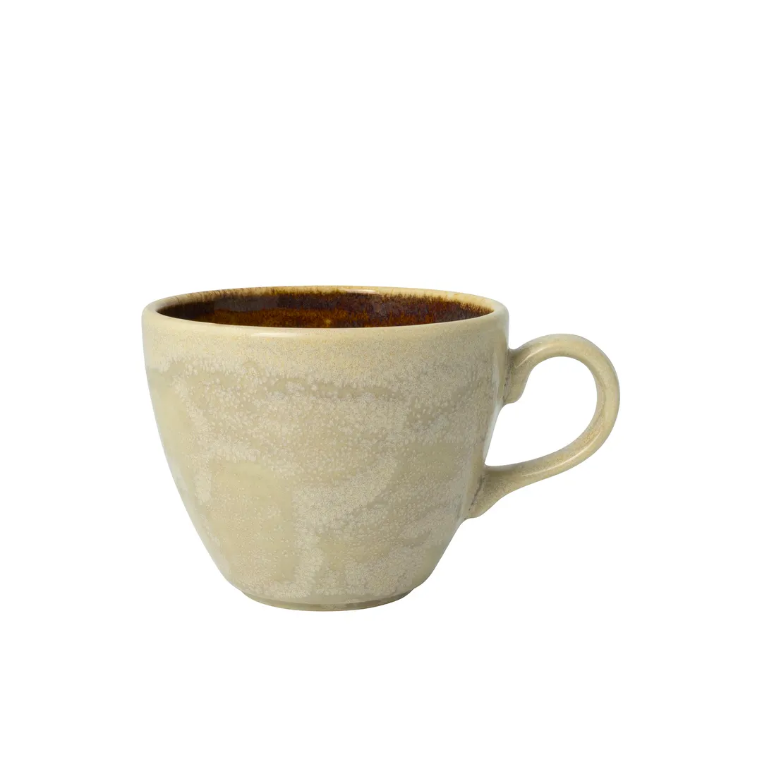 Steelite 1784X0021 Liv Cup, 8‑Ounce Amber, 4.625" x 2.875", Ceramic, Reactive Glaze - 1 Dozen