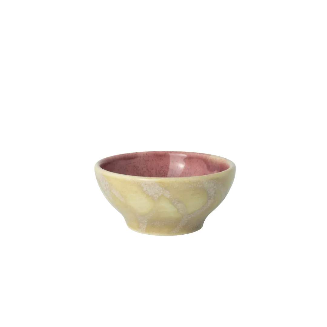 Steelite 17850538 Tulip Bowl, 2.75" x 1.25" Ceramic, 2 oz Rose Quartz, Tone-on-Tone Glaze - 1 Dozen