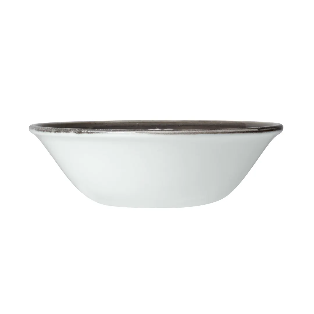 Steelite 17900126 - 16 Oz Granite Oatmeal Bowl, 6.5" x 2.0" Round Ceramic, Revolution Edge - 1 Dozen