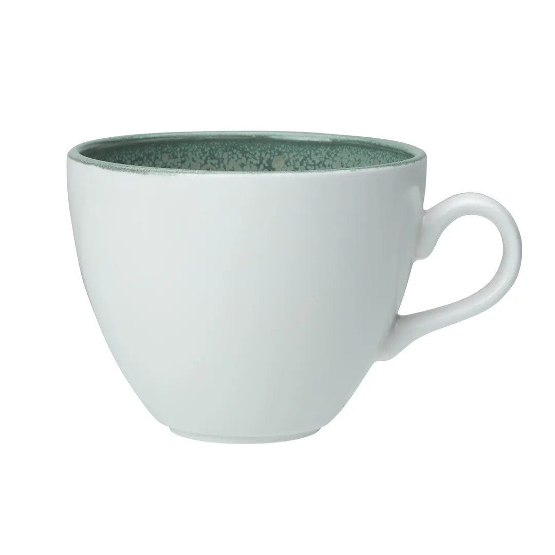 Steelite 1793X0019 - Liv Cup, 12 oz Jade, 3.5" x 3.25" x 1.75" Vitrified China, Rev Edge - 1 Dozen