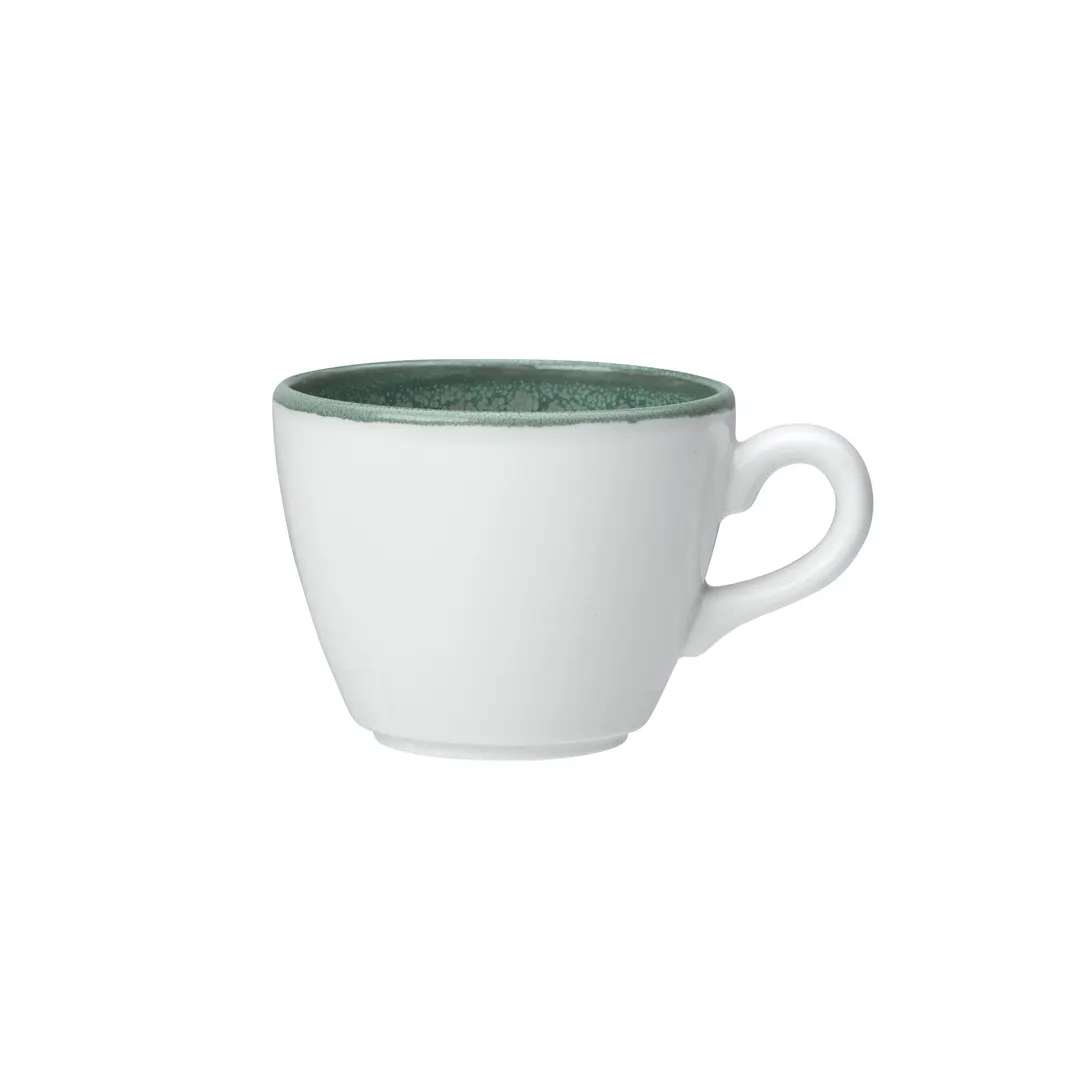 Steelite 1793X0023 Liv Cup, 3.0 Oz 3.5"x2.125"x2.0", Revolution Edge, Jade Vitrified China - 1 Dozen