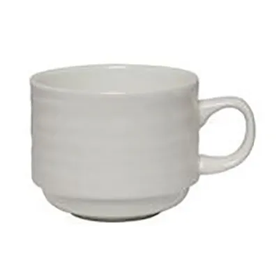 Steelite 4410RF015 - Folio Bone China Stack Cup, 8 Oz, 4.125" x 3.125" x 2.5", Stackable, - 1 Dozen