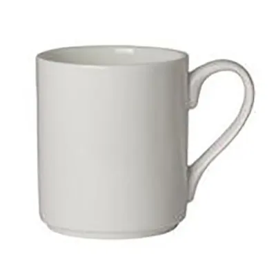 Steelite 4410RF023 Stackable 12‑Ounce Bone China Mug, 4.625"×3.25"×3.75", Folio Finish - 1 Dozen