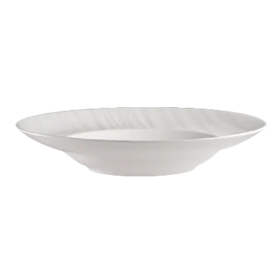 Steelite 4412RF007 - 10 Oz Bowl, 11" Round Bone China Ruche Folio Pattern, Dishwasher Safe - 1 Dozen