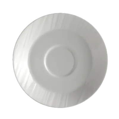 Steelite 4412RF016 - 5.875" Round Ruche Folio Saucer, Elegant Bone China, Dishwasher Safe - 36/Case