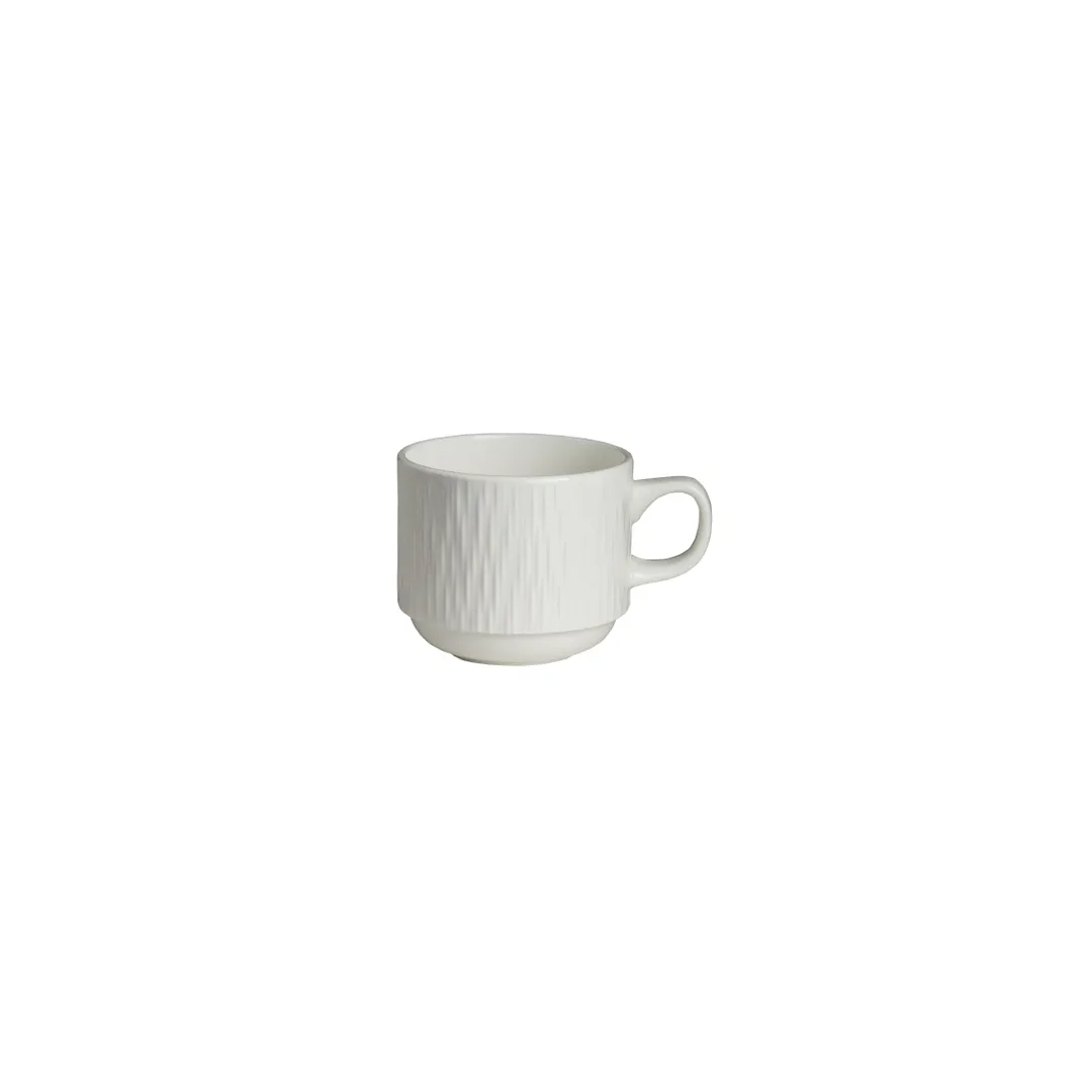 Steelite 4422RF015 - Lucia Folio Bone China 8-9 Oz Stackable Cup (4.125" x 3.125" x 2.5"), - 1 Dozen