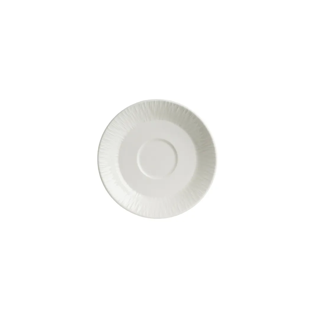 Steelite 4422RF016 - Lucia Round Bone China Saucer, 5.875" Diameter, Elegant White Finish, 1 Dozen