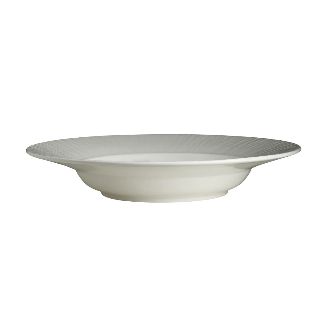 Steelite 4422RF017 - 11" Round Bone China Pasta Plate, 16 oz Capacity, Wide‑Rim Design - 1 Dozen