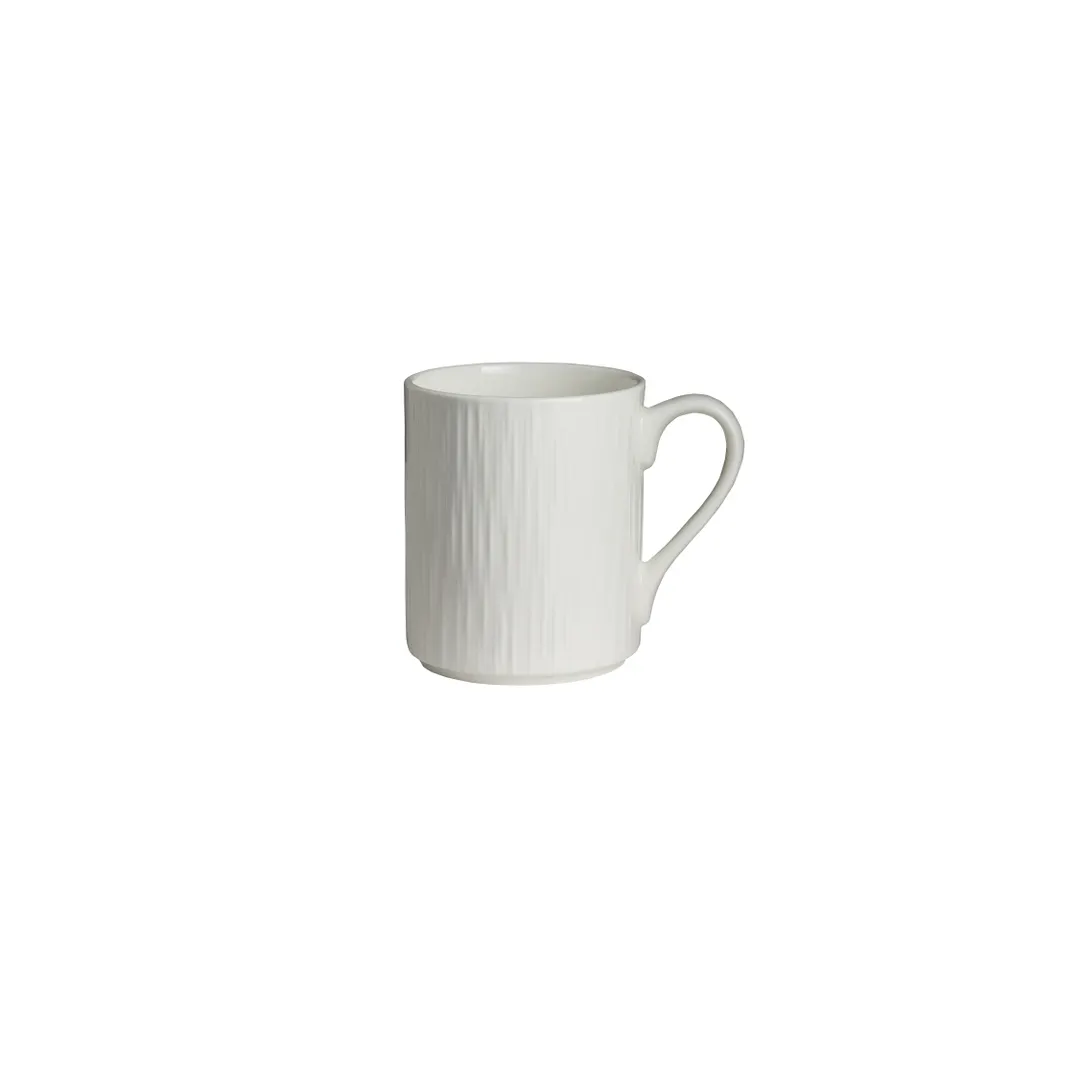 Steelite 4422RF023 Stackable China Mug, 12 Oz Lucia Folio Bone China, 4.625" x 3.25" x 3.75", 1 Dozen
