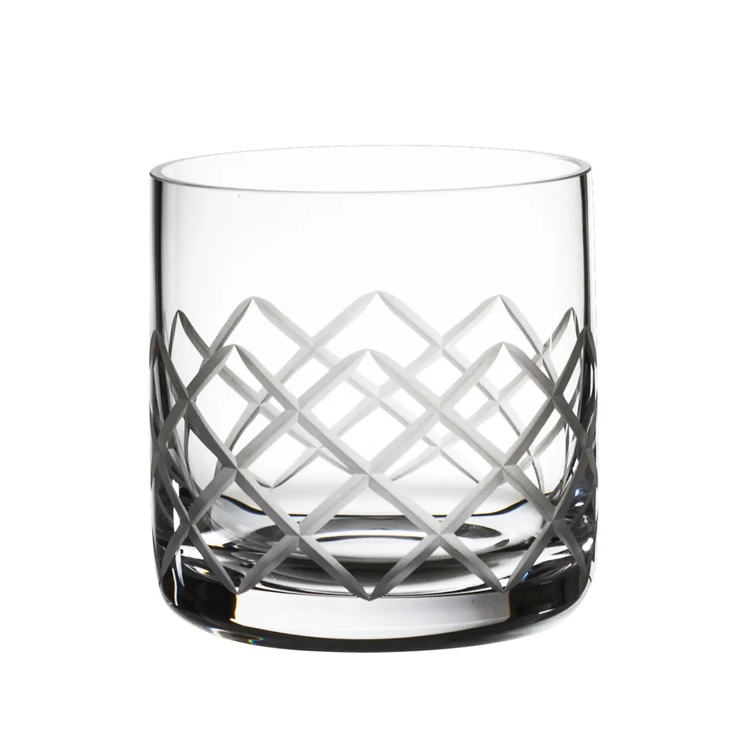 Steelite 480186R384 Old-Fashioned Rocks Glass, 12.5 Oz 3.375"×3.375", Diamond, Non-Tempered - 1 Dozen