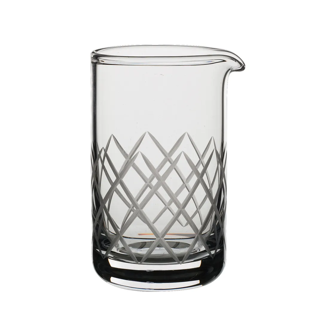 Steelite 480186R396 Mixing Beaker, 20.5 oz (3.875" x 5.875"), Diamond Glass Rim, - 1 Dozen