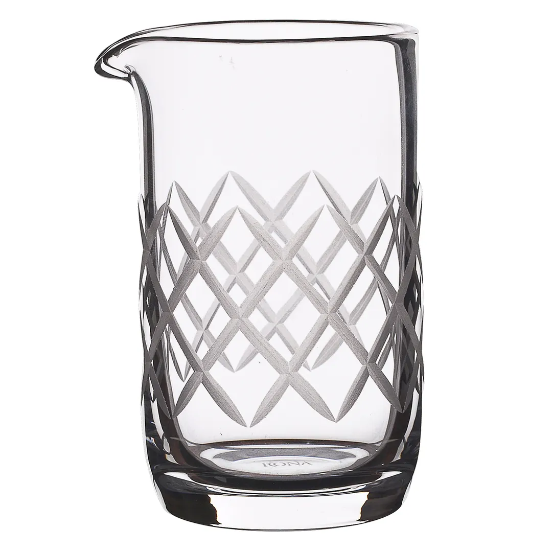 Steelite 4810R165 Mixing Beaker, 5.75 Oz (2.75" x 4.0") Diamond Glass, Rim Treatment - 1 Dozen