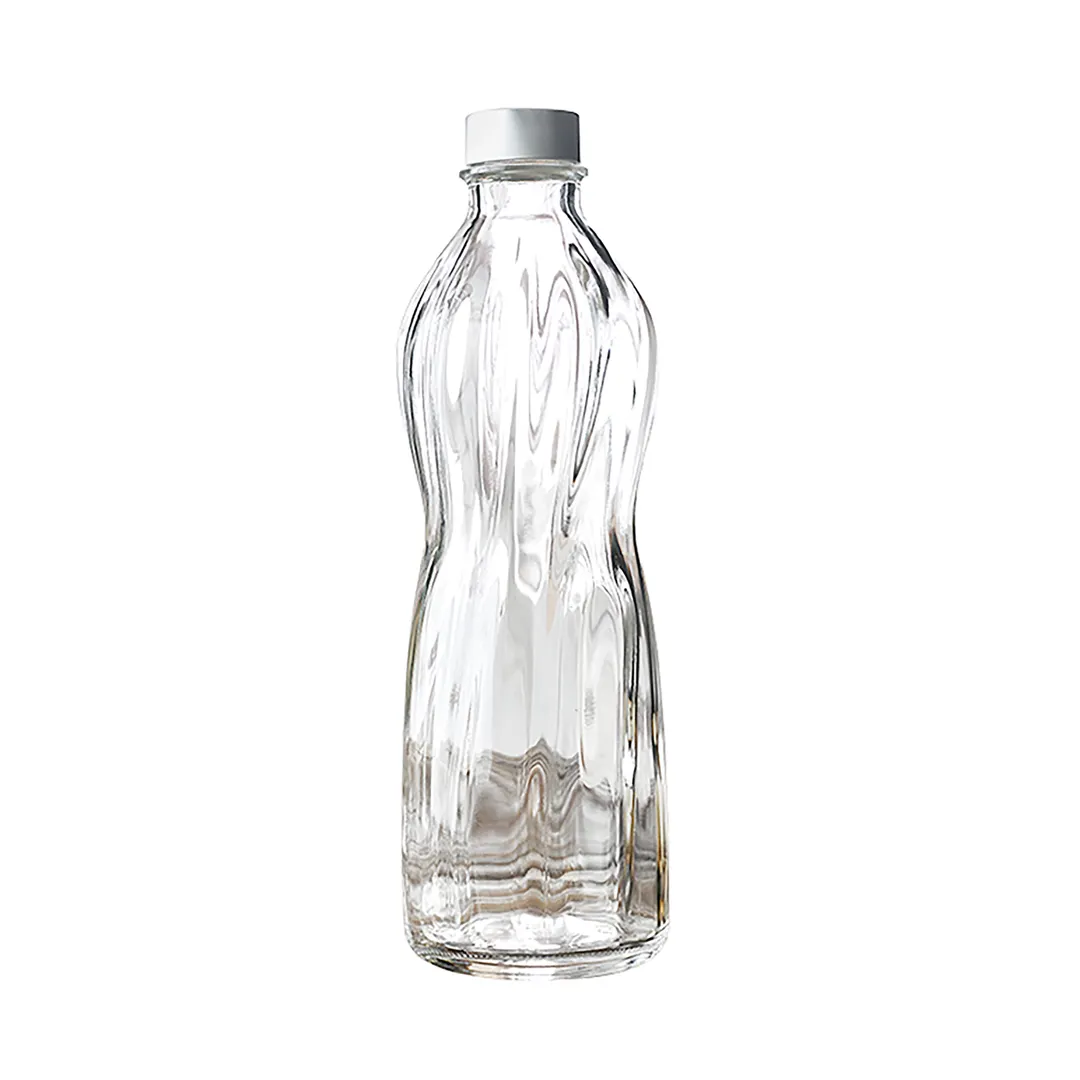 Steelite 49204Q960 - 1.0 Qt Bottle, 24-34 Oz, Twist Top, Non‑Tempered Glass, 3.5" x 11.25", - 6/Case