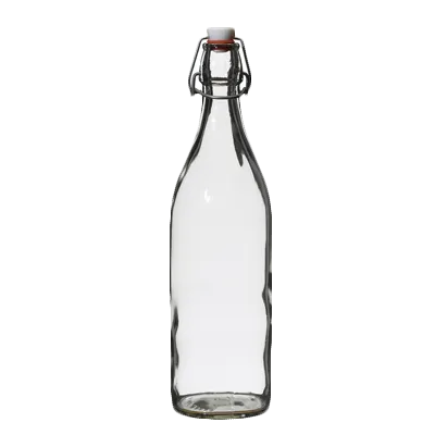 Steelite 4952Q511 Swing-Top Bottle, 1.0 Qt 24-34 oz 3.5" x 12.5" Lime Glass NonTempered - 20/Case