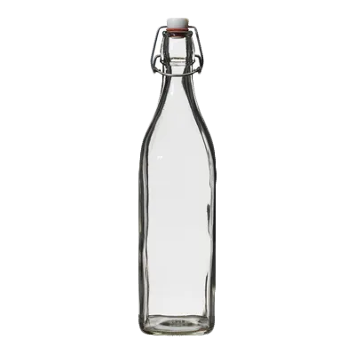 Steelite 4953Q513 Swing Top Bottle, 1.0 Qt (24-34 Oz) Glass, 3.25" x 12.5", Non‑Tempered - 20/Case