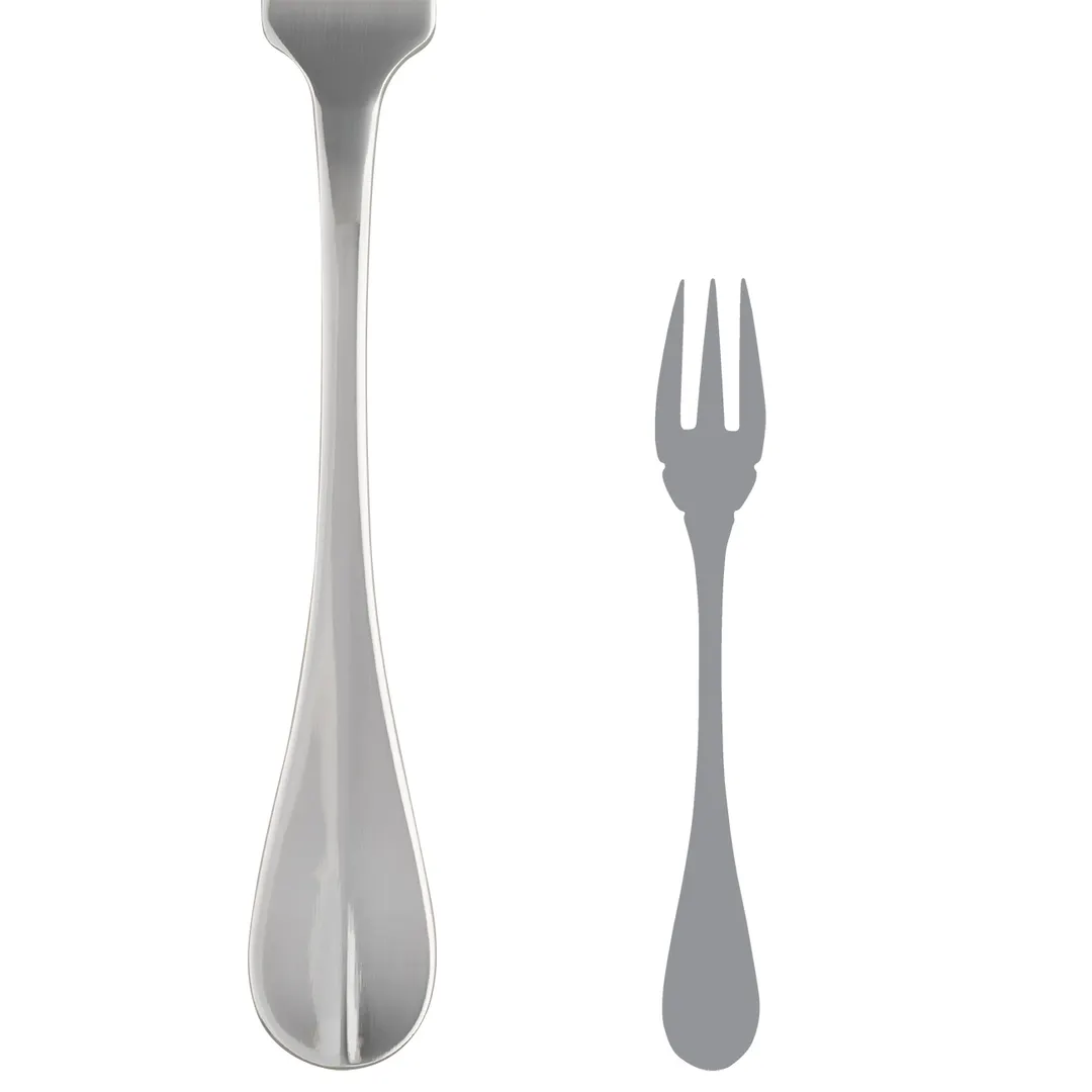 Steelite 5300S026 Fish Fork, 7-1/4" Length, 18/10 Stainless Steel, WNK Baguette Style - 1 Dozen