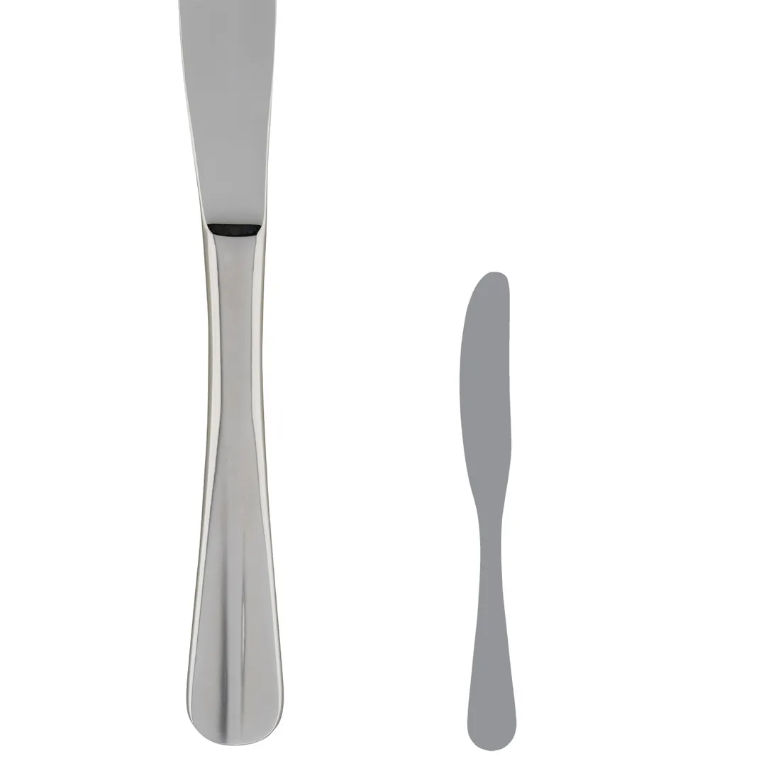 Steelite 5300S045 Butter Knife, 6-1/4" Handle, 13/0 Stainless Steel, WNK Baguette - 1 Dozen