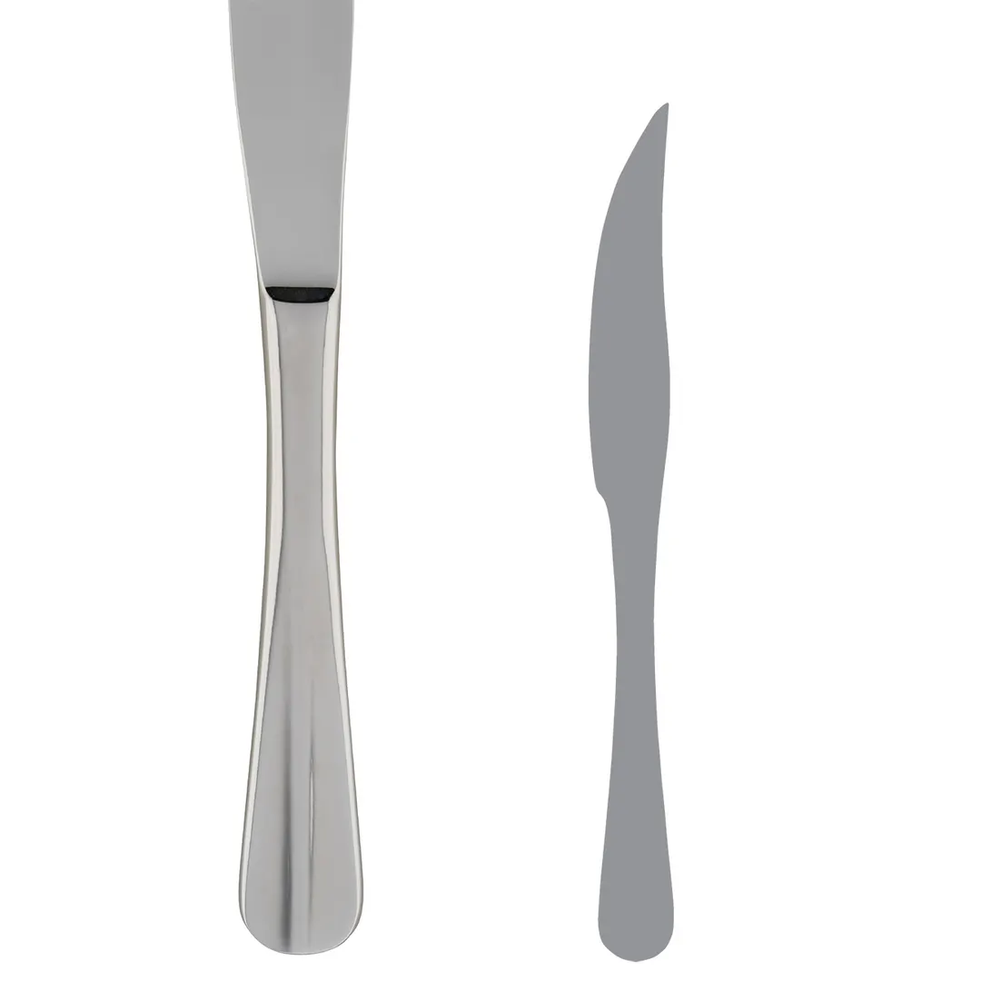 Steelite 5300S056 - Forged 8-3/4" Steak Knife, Stainless Handle, 13/0 Blade, 8-9" Len - 1 Dozen